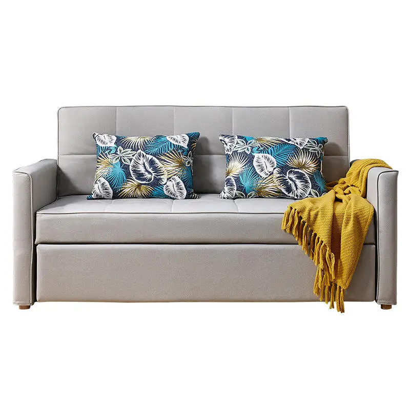 Living Room Velvet Sofa Bed Folding Fabric Modern Sofa Cum Bed Folding Corner Pull Out Small Living Room Sofa Bed — view 1