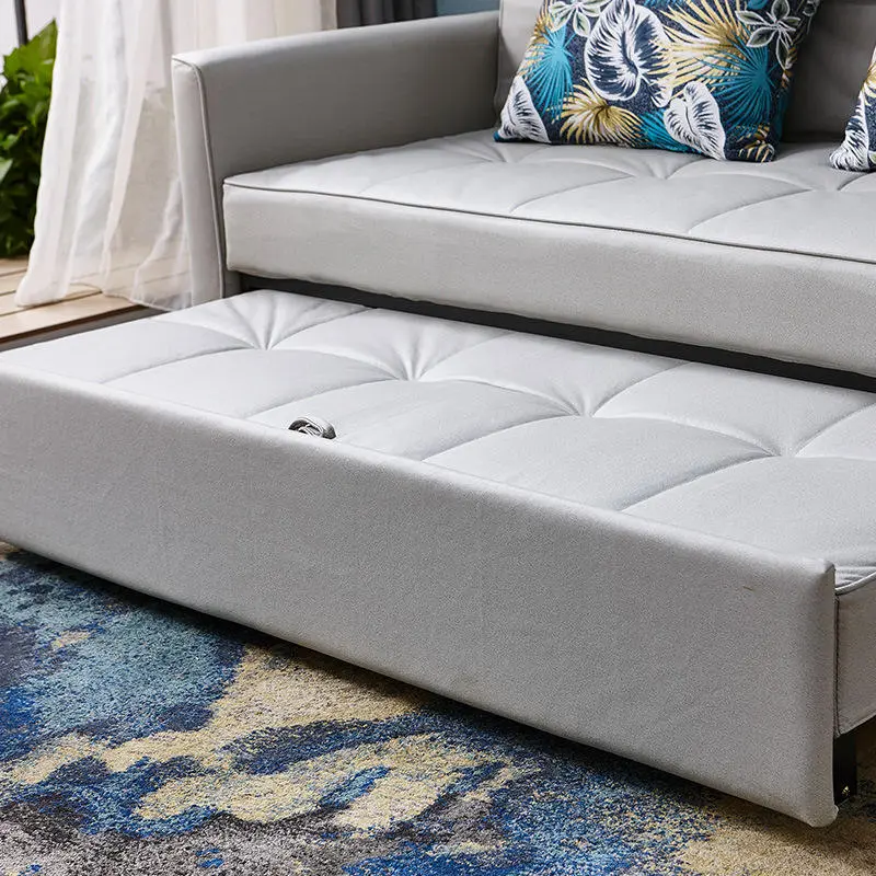 Living Room Velvet Sofa Bed Folding Fabric Modern Sofa Cum Bed Folding Corner Pull Out Small Living Room Sofa Bed — image 6