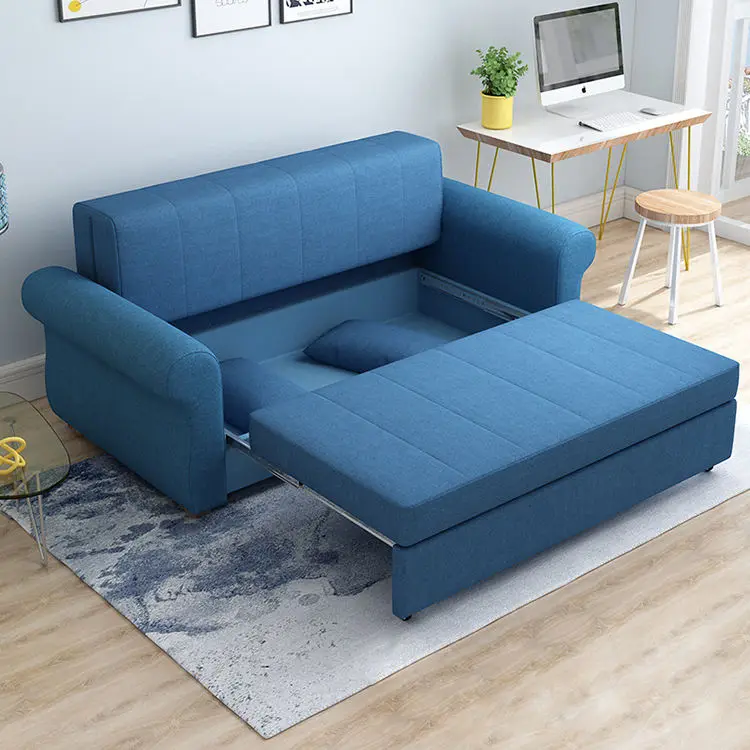 Nordic Modern Living Room Furniture Fabric Sofas Sofa Cum Bed — image 4