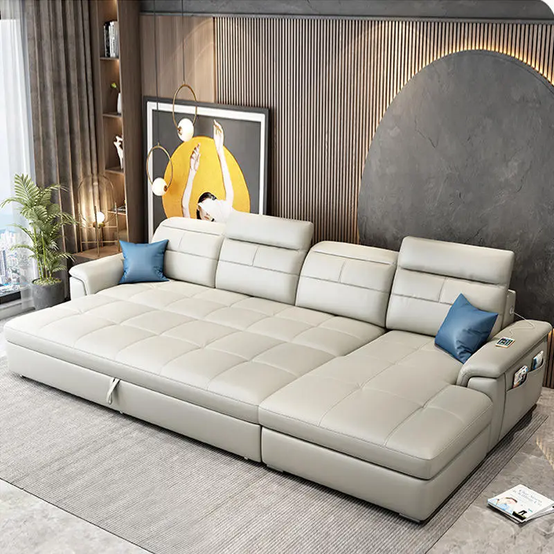 Modern L Shaped Transformer Sleeper Sofa Bed Living Room Sofas Bed Couches — image 3