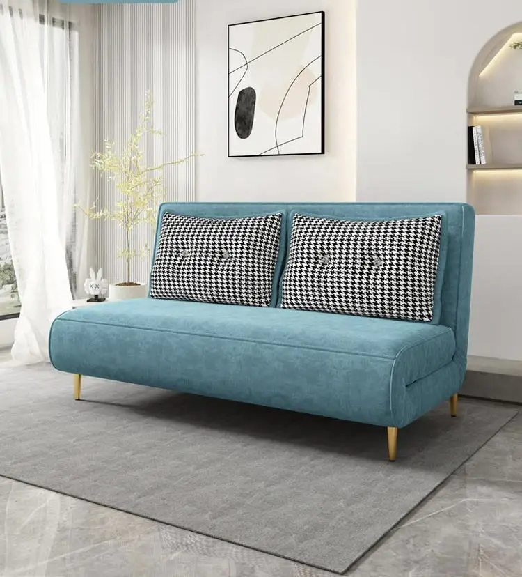 Modern Folding Living Room Furniture Pull Out Fabric Sofa Bed — image 2