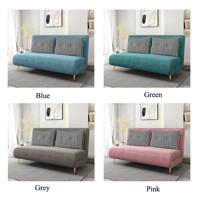 Modern Folding Living Room Furniture Pull Out Fabric Sofa Bed — image 3