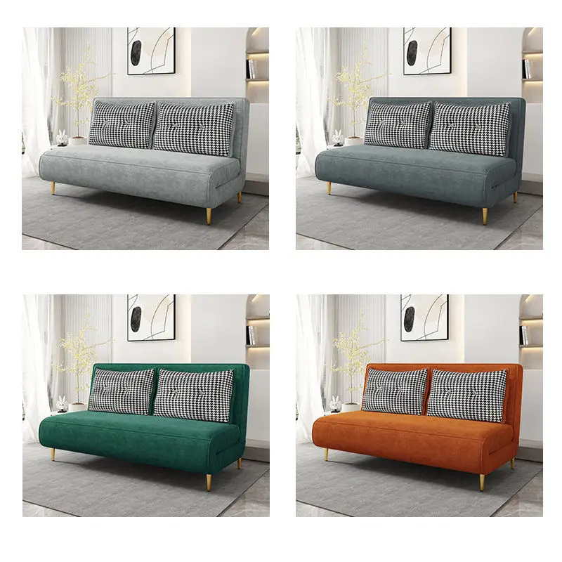 Modern Folding Living Room Furniture Pull Out Fabric Sofa Bed — image 4