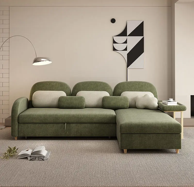 Modern Corner Folding Pull Out Sofa Bed With Storage — image 2