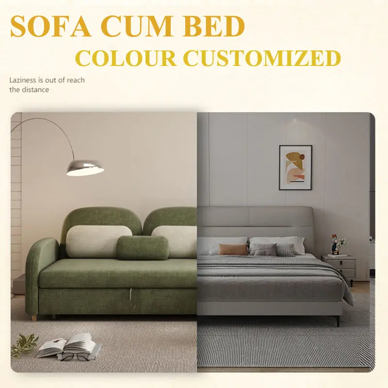 Modern Corner Folding Pull Out Sofa Bed With Storage — image 3