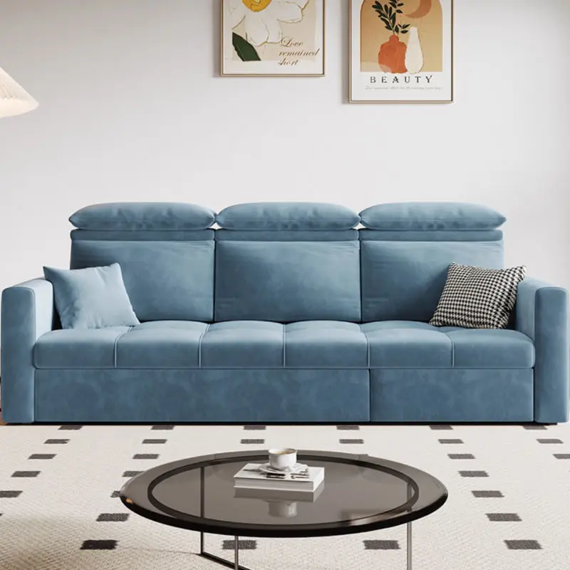 Hot Selling Modern American Style 3-Seater Sofa Bed Multifunctional Extendable Home L Shape Couch Home Furniture — image 5