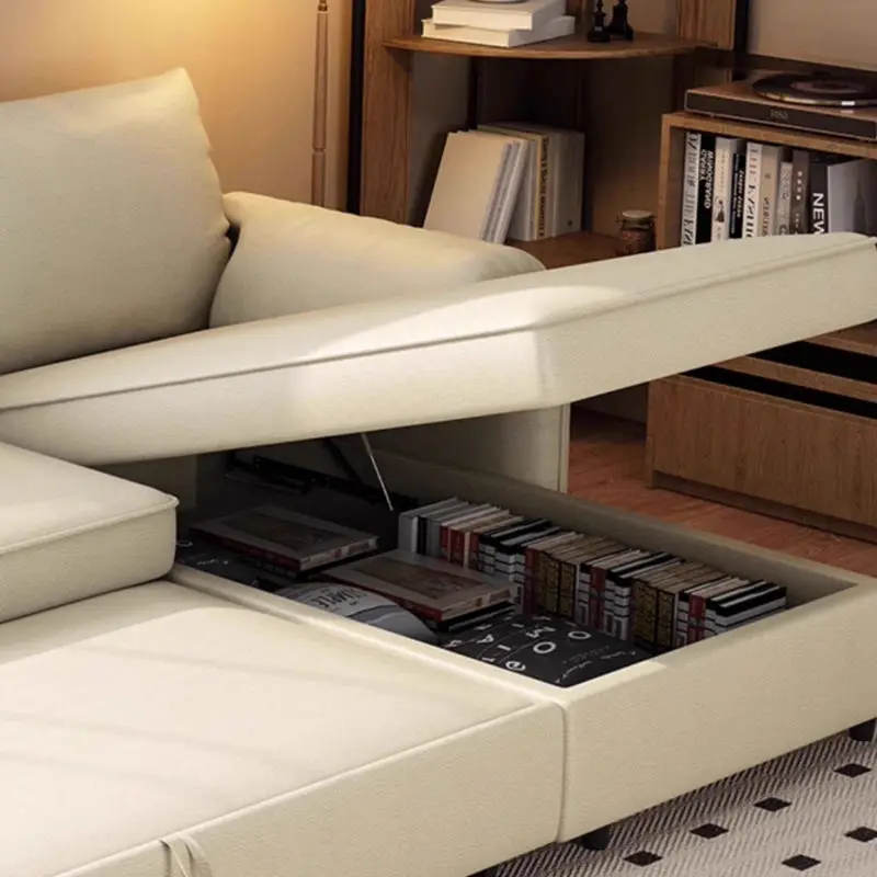 Modern Fabric Love Seat Sofa Bed Foldable for Living Room Hotel or Bedroom Use — image 5