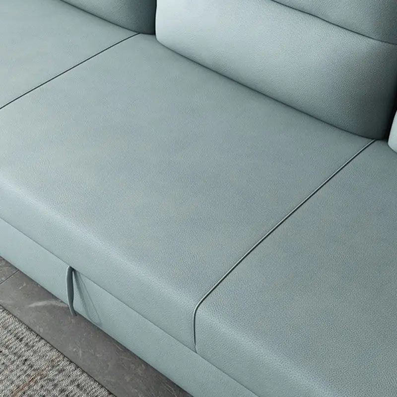Italian Leather Hotel Living Room Modern Extendable Cum Sofa Bed L Shape Sleeper Sofabed — view 5