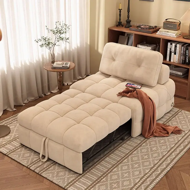 3-in-1 Modern Folding Lounge Sofa Cama Bed Chair Convertible Sleeper Single Extendable & Reclining for Living Room or Ho — view 1