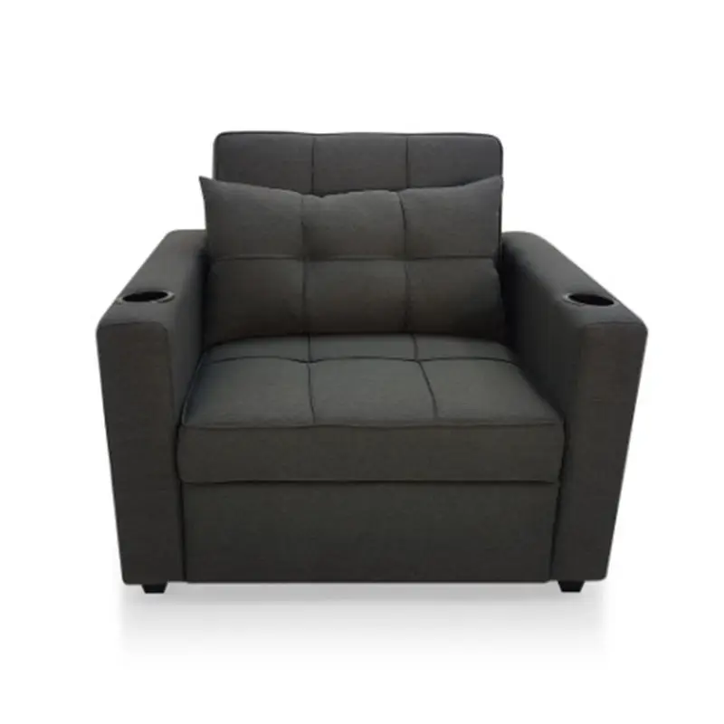 Customizable Single Sofa Bed Cup Holder Armrest Folding Office Cinema Chair for Living Room Hotel Bedroom Use Extendable Feature — image 3