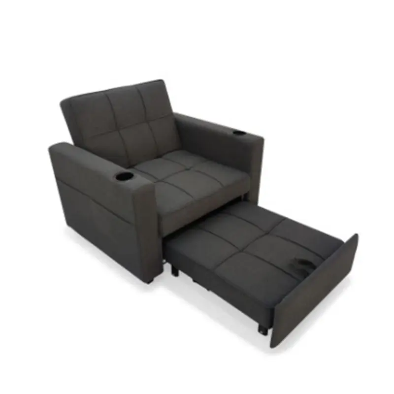 Customizable Single Sofa Bed Cup Holder Armrest Folding Office Cinema Chair for Living Room Hotel Bedroom Use Extendable Feature — image 4