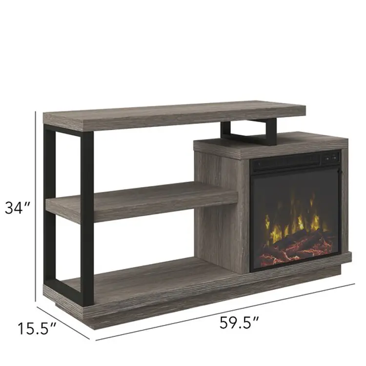 Customized Color Wooden Tv Fireplace Unit Stand Cabinet Simple — image 3