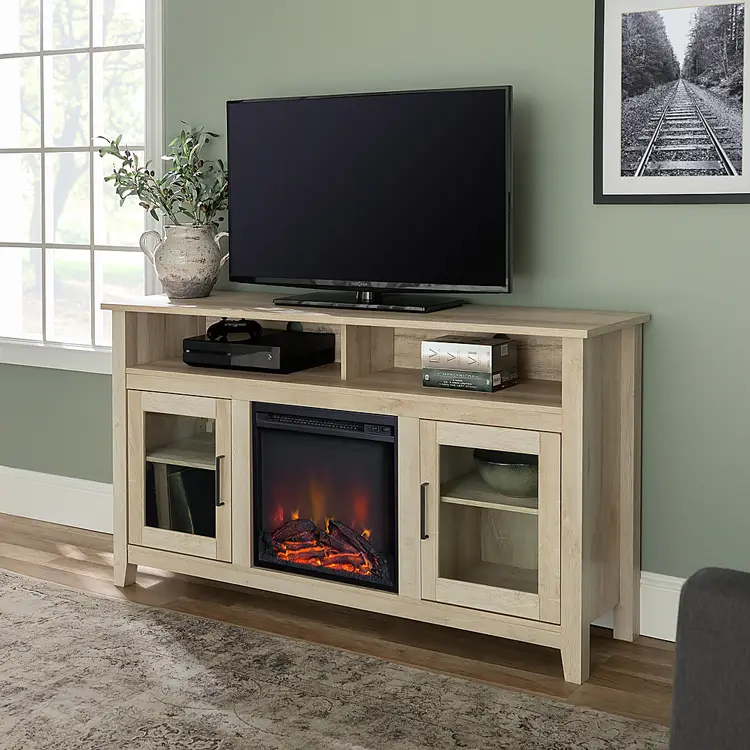 Guangdong Tv Fireplace Cabinet Modern Stand Wood Living Room Luxury Modern — image 5