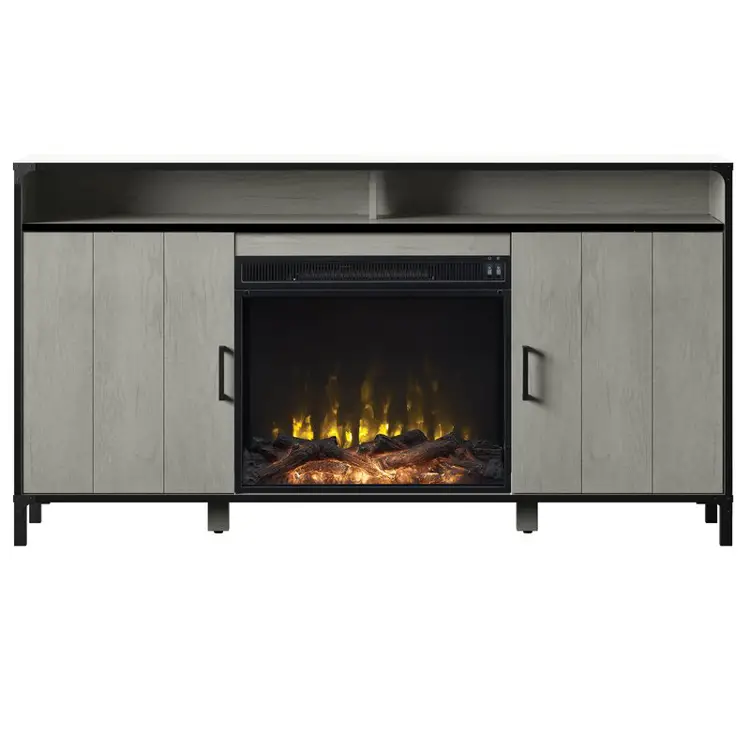 Antique Metal Frame Tv Fireplace Cabinet Modern Simple — image 2