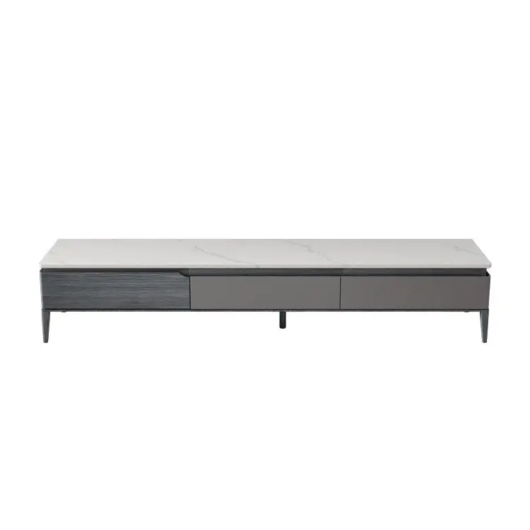 Factory Price Modern Unique TV Cabinet Wood Marble Floor Stand Big Meuble TV Stands — view 1