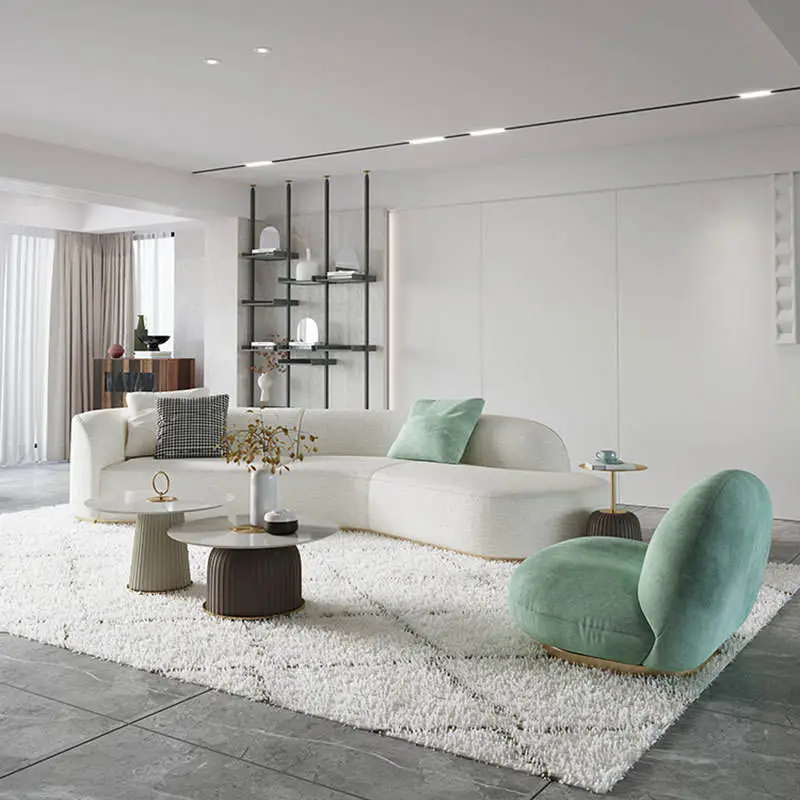 Modern Nordic Luxury Living Room Furniture White Marble Coffee Tables — image 2