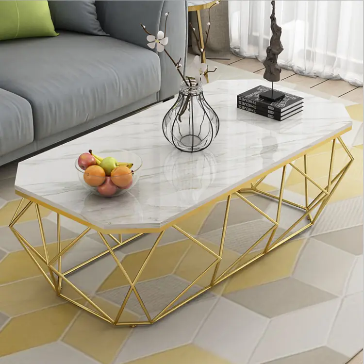 China Supplier Square Marble Top Furniture Coffee Table — image 3