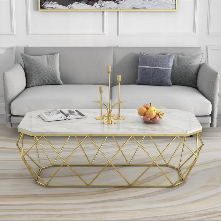 China Supplier Square Marble Top Furniture Coffee Table — image 4