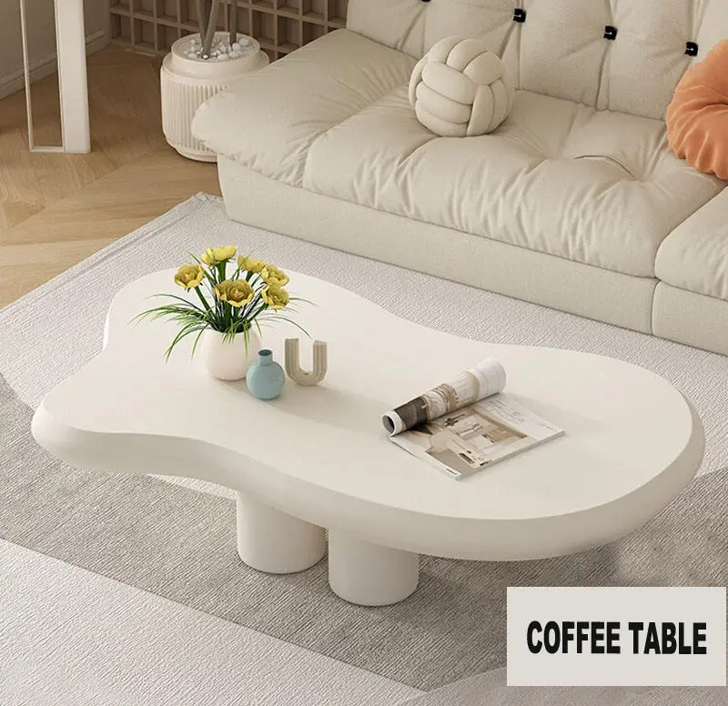 Modern Living Room Furniture Wooden White Coffee Tea Table — image 2