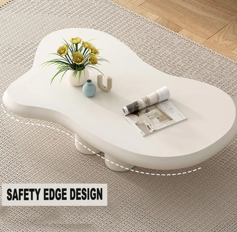 Modern Living Room Furniture Wooden White Coffee Tea Table — image 3