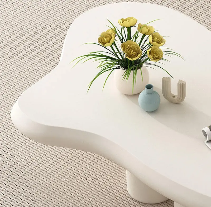 Modern Living Room Furniture Wooden White Coffee Tea Table — image 5