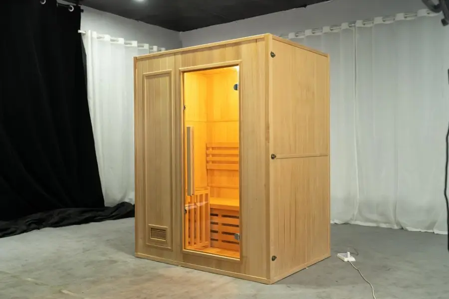 High Quality Factory Direct Sale 3 Person Traditional Dry Steam Sauna Solid Wood Eco-Friendly Stove Heater — image 4
