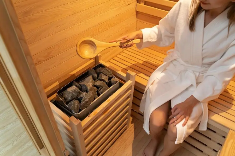 High Quality Factory Direct Sale 3 Person Traditional Dry Steam Sauna Solid Wood Eco-Friendly Stove Heater — image 7