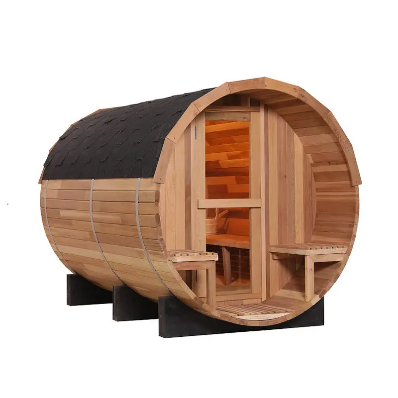 Panoramic Barrel Sauna Wooden Cheap Sauna Barrel for Sale — image 6