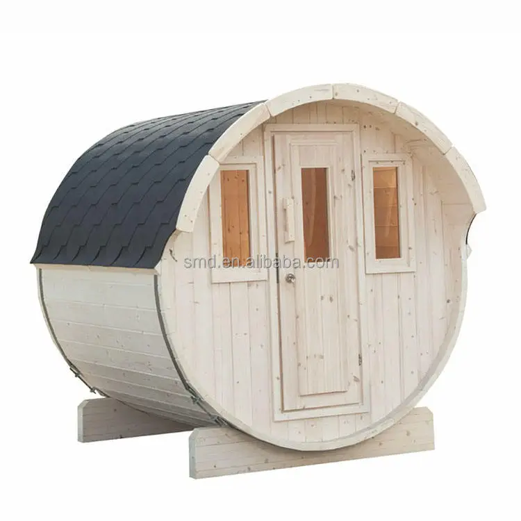 2024 Red Cedar Sauna Soild Wood Wooden Sauna Dry Wet Steam Outdoor Barrel Sauna Room — image 6