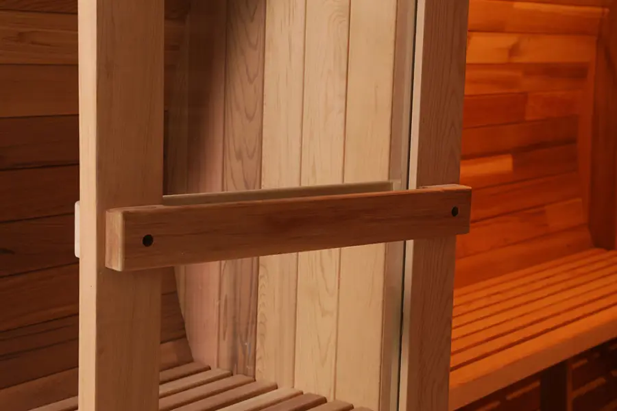 Smartmak Sauna Large Body Spa 4-6 Persons Clear Red Cedar Solid Wood Outdoor Barrel Sauna — image 5