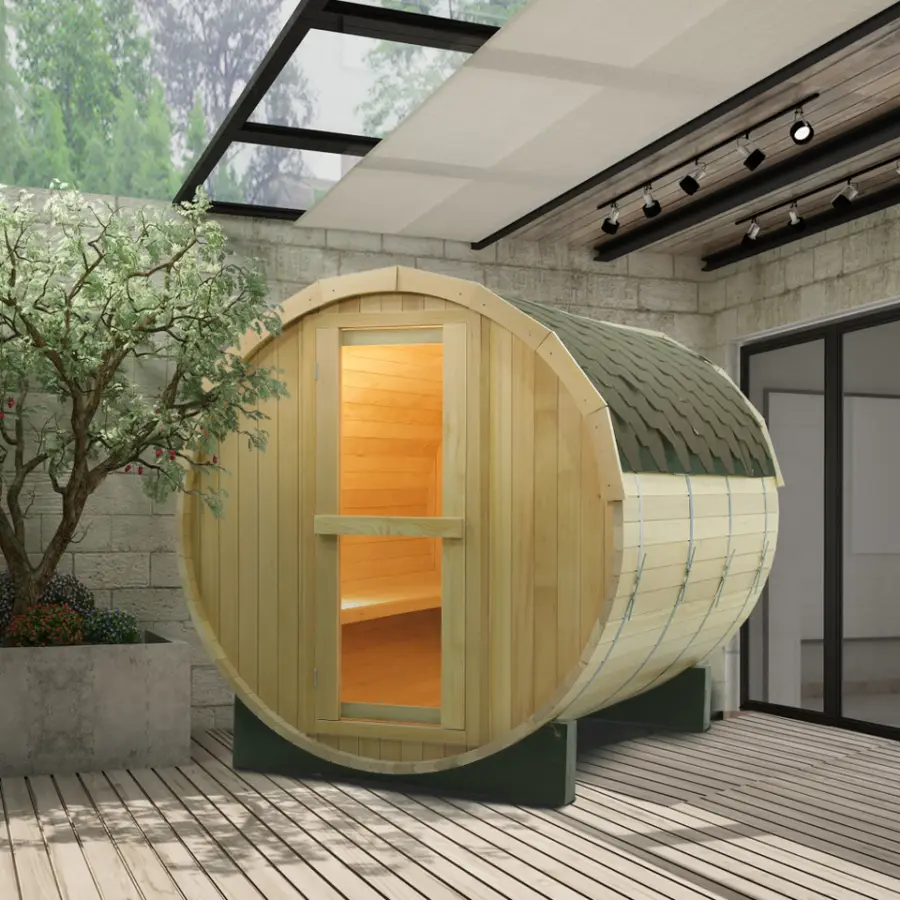 SMARTMAK New Arrival Sauna Room Good Health Saunas Wooden Bath Barrel — image 3