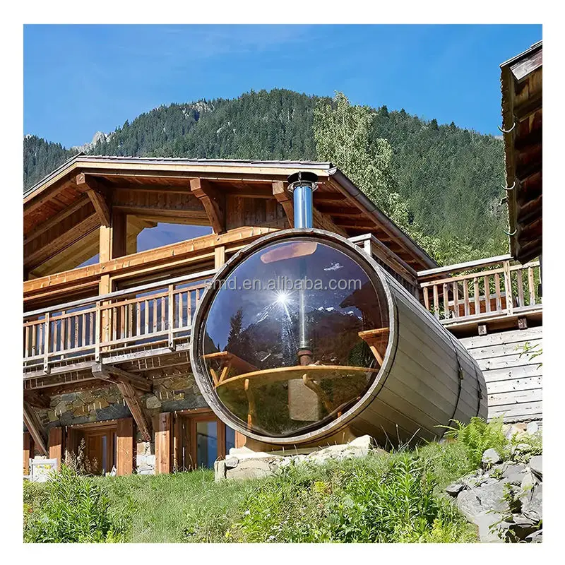 Outdoor Person Sauna Room Manufacturer Spa Tubs & Sauna Rooms Luxury Wood Shower Dry Home Steam Sauna Room — image 3