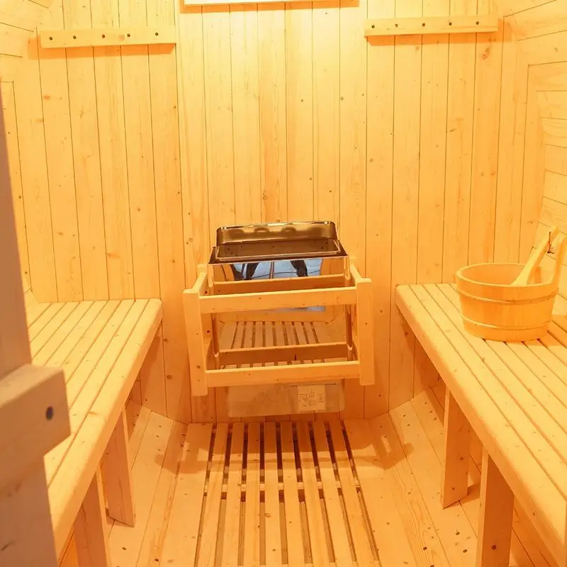 SH1818 Outdoor 4 Person Red Cedar Barrel Sauna Rooms — image 5