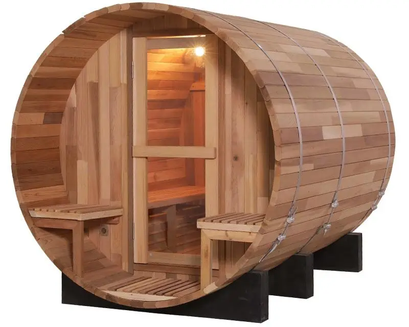 Outdoor Canadian Red Cedar Barrel Sauna Spa Sauna Wood Burning Suna at a Special Price — image 2