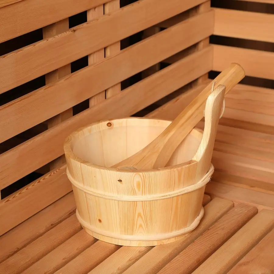 Outdoor Canadian Red Cedar Barrel Sauna Spa Sauna Wood Burning Suna at a Special Price — image 3
