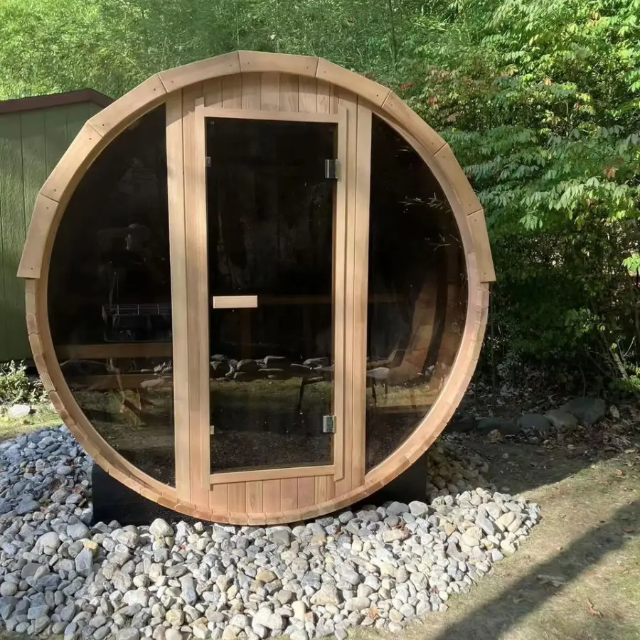 Cedar Sauna 2 Person Barrel Sauna Outdoor Sauna — image 3