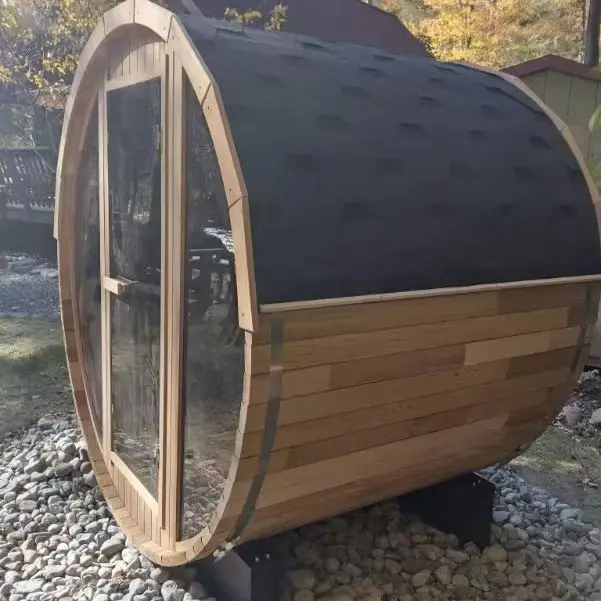 Cedar Sauna 2 Person Barrel Sauna Outdoor Sauna — image 4