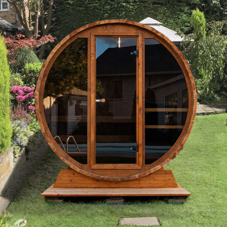 Cedar Sauna 2 Person Barrel Sauna Outdoor Sauna — image 5
