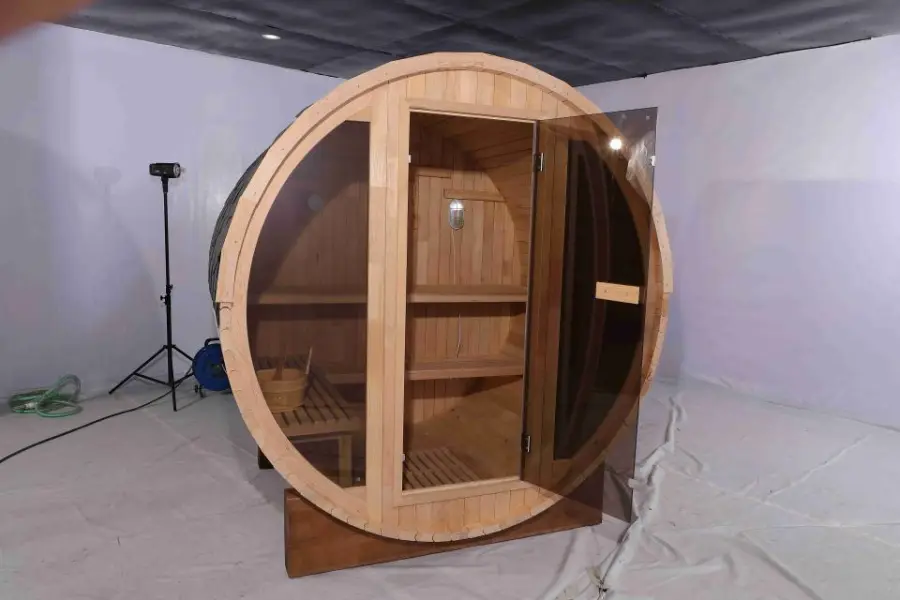 Cedar Sauna 2 Person Barrel Sauna Outdoor Sauna — image 7