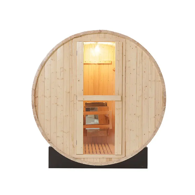 Smartmak Factory Direct Steam Barrel Traditional Sauna Pine Wood Fired Garden Sauna — view 6