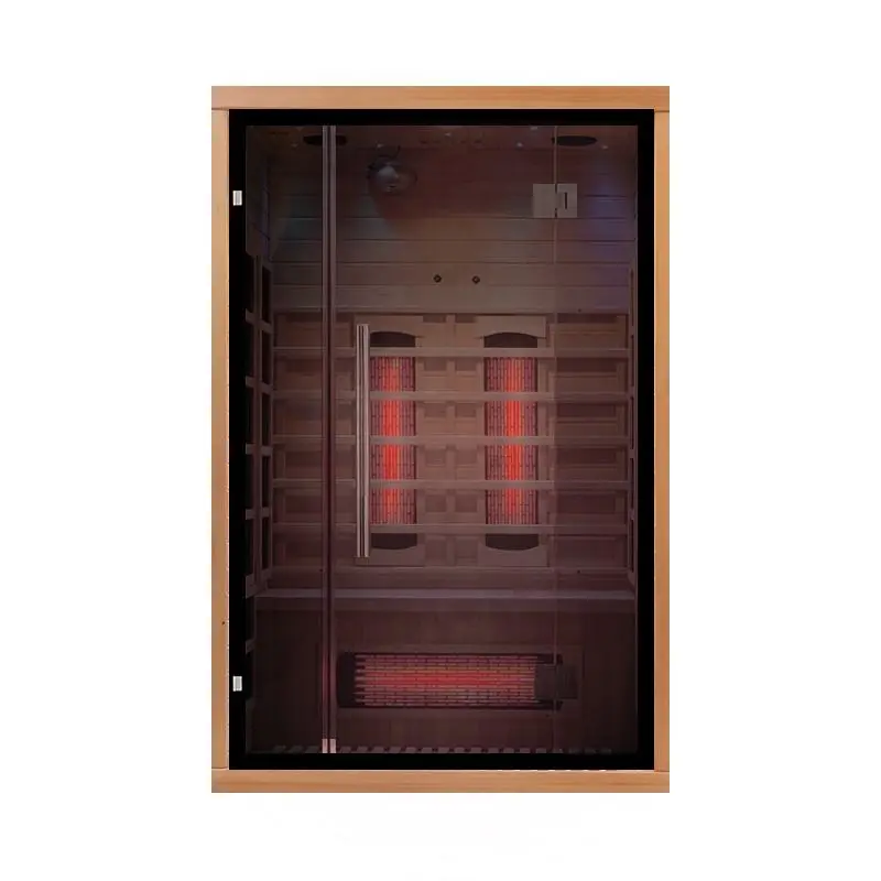 SMT-HFP212 Infrared Heater Far Infra Red Low EMF Electric Hemlock Modern Home 2 Person Indoor Dry Sauna with Control Panel — image 3