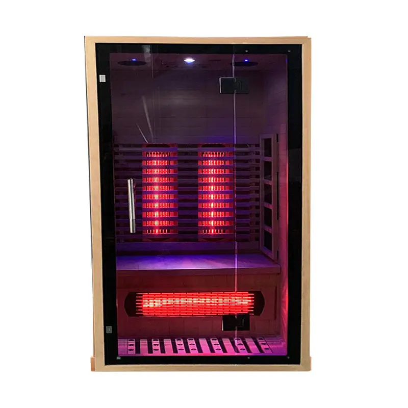 SMT-HFP212 Infrared Heater Far Infra Red Low EMF Electric Hemlock Modern Home 2 Person Indoor Dry Sauna with Control Panel — image 4