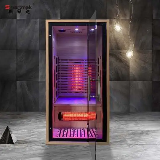 SMT-HFP212 Infrared Heater Far Infra Red Low EMF Electric Hemlock Modern Home 2 Person Indoor Dry Sauna with Control Panel — image 7