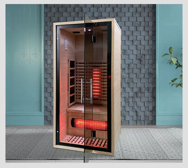 2026 Hot Sale One Person Light Wave Room Saunas Lower Emf Smart Far Infrared USA Wellness Sauna Room — view 4