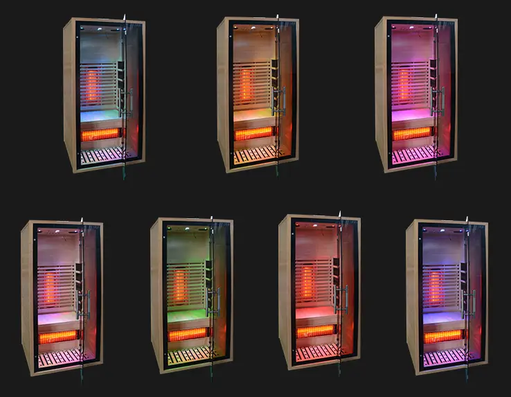 2026 Hot Sale One Person Light Wave Room Saunas Lower Emf Smart Far Infrared USA Wellness Sauna Room — view 6