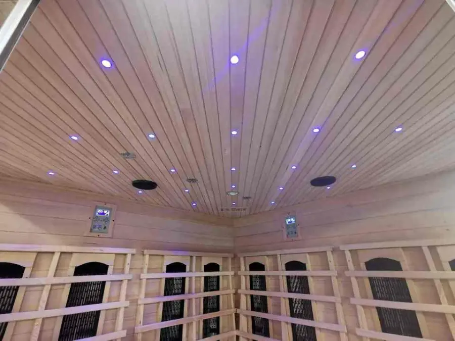 Hot Sale 4-6 Persons Wooden Indoor Corner Sauna Steam and Infrared Combined Sauna — view 6