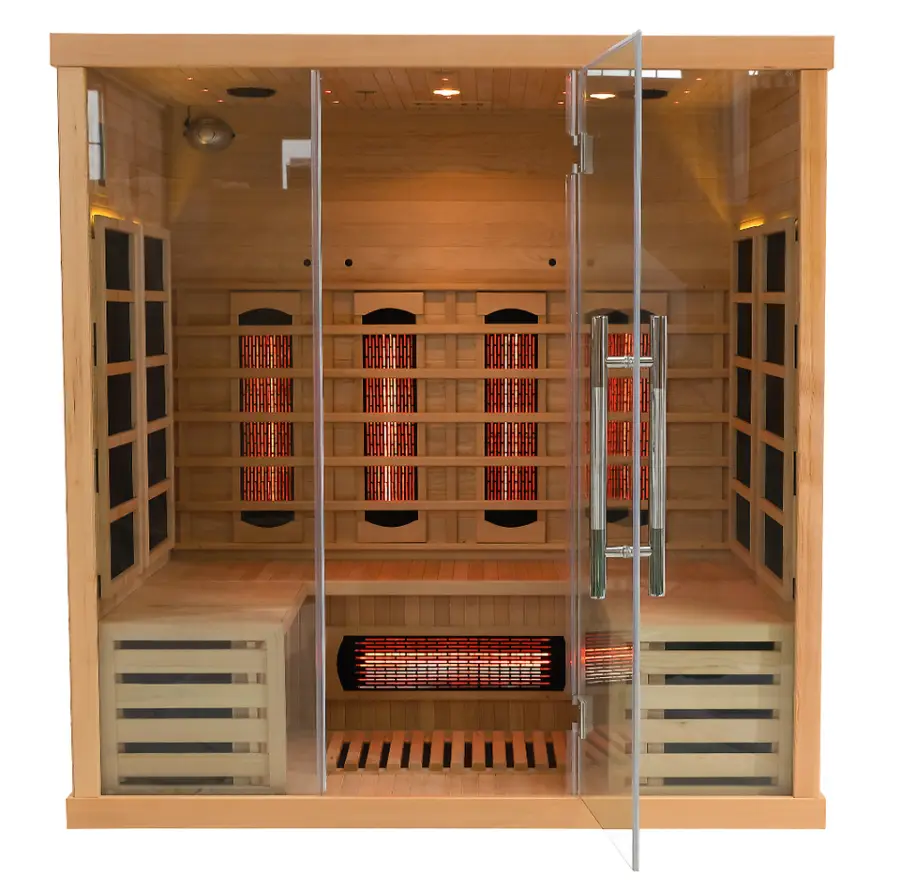 4 Person Infrared Sauna Home Use Solid Wood Indoor Dry Sauna Room — image 5