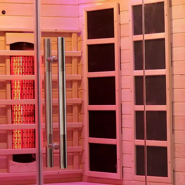 4 Person Infrared Sauna Home Use Solid Wood Indoor Dry Sauna Room — image 7