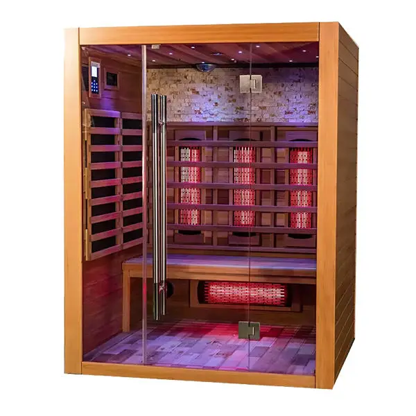 Factory Supply Wooden Sauna Far Infrared Sauna Rooms Hemlock/red Cedar for 3 People Therapy — view 1