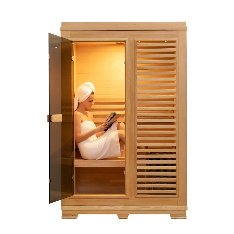 2 People Household Sauna Luxury Home Traditional Sauna Room Wood Steam Sauna Bath Cabin — image 6
